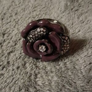 Juicy Couture Dark Purple Floral Ring